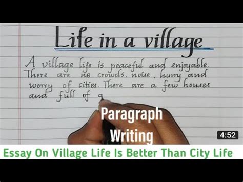 City Life is Better Than Village Life Essay .